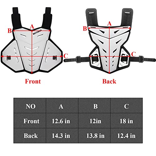 image for MOTOKER Adult Youth Motocross Chest Protector Riding Armor Vest Dirt B