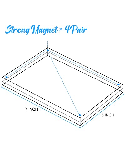 Juoifip 2 Pack Acrylic Picture Frame 5×7 Clear Double Sided Magnetic Photo Frame - Frameless Baby Friend Family Picture Desktop Display With Support Stand And Gift Boxes #TOP1