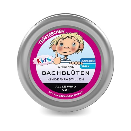 Original Bachblüten Pastillen Trösterchen für Kinder von Lemon Pharma, Vegan, Alkohol- und Zuckerfrei, nach Dr. Bach, Unterstützung bei emotionalen Herausforderungen