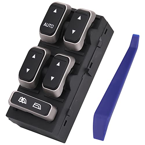 Obaee Front Left Driver Side Power Master Window Switch Compatible with Lincoln Town Car 2003 2004 2005 2006 2007 2008, Replace OE 5W1Z-14529-BA, 901-326, 3W1Z14529BA