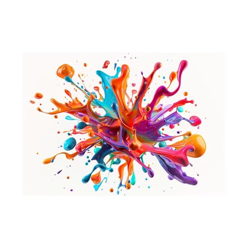 Peinture d'art abstrait couleur moderne sur toile non tissee haut de gamme unique 70x100