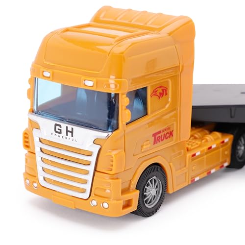 Toyland® LKW-Transporter mit Kran – Spielfahrzeug mit realistischen beweglichen Teilen – Konstruktionsspielzeug für Kinder – Maßstab 1:55