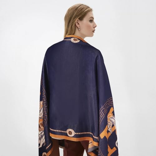 EXTREE Scarfs for Women Pashmina Silky Shawl Wrap for Evening Dressing Blanket Open Front Poncho Cape4