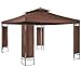 Produktbild TecTake Pavillon Partyzelt Gartenzelt Eventpavillon 390x290x265 cm | Stoffbezogene Eckelemente - Diverse Farben - (Braun | Nr. 402464)