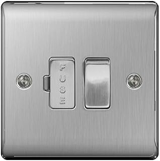 BG Electrical NBS50 Nexus Metal Brushed Steel 13A DP Switched Fused Connection Unit