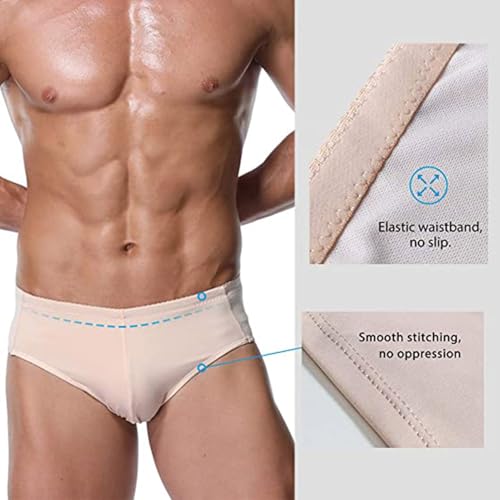 Mens Padded Underwear Butt Enhancer Shapewear Butt Lifter Boxers with 2Pcs Detachable Pads3