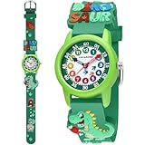 caprock Kinderuhr Jungen Digitale Armbanduhr Kinder Mädchen-Grüner Dinosaurier