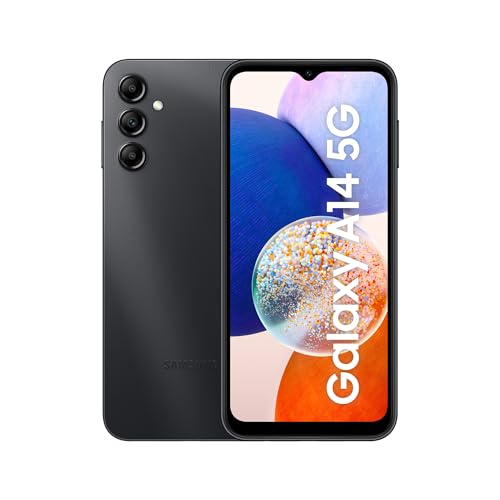 Samsung Galaxy A14 5G, Android Smartphone, 6,6 Zoll Dynamic AMOLED Display, 5.000 mAh Akku, 64 GB/4 GB RAM Handy in Black inkl. 30 Monate Herstellergarantie [Exklusiv bei Amazon]