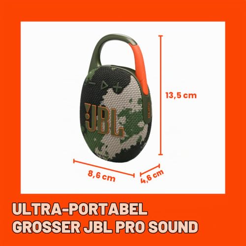 JBL Clip 5 - Ultra-Portable, Waterproof and Dustproof Bluetooth Speaker, Integrated Carabiner, Up to 12 Hours of Play, Made i – Ansicht 5