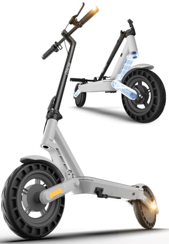 Electric Scooter with 360° Lights & 21-Mile Range