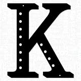 Resama 11'' Black Metal Letters for Wall Decor, Visual 3D Large Alphabet, Decorative Farmhouse Hangi