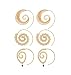 Spiral Hoop Earrings Set Vintage Tribal Swirl Earrings For Women 3 Pairs/Set (Gold)