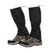 ShuaWdk 登山 ゲイター レッグカバー 撥水 防污 男女兼用 雪よけ 砂よけ 泥はね防止 通気性 軽量 簡単着脱 調整可能 トレッキング ハイキング 草刈り 作業用 (ファスナー - ブラック)
