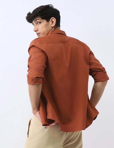 Image of Urbano Fashion Men's Cotton Full Sleeve Regular Fit Casual Solid Shirt