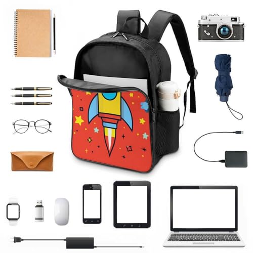 Mochila infantil Rocket 3 ajustable con relieve 3D animado y compartimento impermeable 4