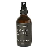 Vista 9 de River Birch Spray de lino y habitación perfumado a pachulí y mandarina Fragancia para el hogar Botella de vidrio ámbar de 4 onzas Aroma