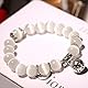Ndier Armband Perlen, 7 Chakra Naturstein Perle Weiß Armreif Katzenauge Kristall Elastisch Armband Yoga Silber Anhänger Schmuck Für Männer Damen Weihnachtspaar Geschenk
