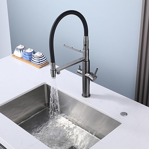 Robinet de cuisine 3 voies pour osmoseur avec mitigeur flexible à 2 modes