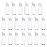 HOMSFOU 20 Pezzi Bottiglia da Viaggio Ricaricabile Vuota 50ml in Plastica