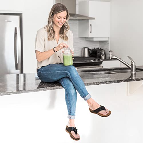 Ecetana Flip Flops For Women Summer Casual Sandals With Arch Support Comfortable Thong Platform Flower Wedge Shoes #TOP1