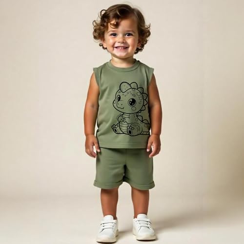 Image of minicult kids Kids Cotton Shorts and Matching Tshirt Coord clothing set with Cute Prints Clothing Set (200gsm Cotton Fabric)(pack of 2)