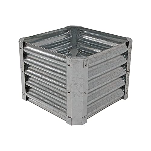 Sunnydaze Raised Metal Garden Bed Kit, Galvanized Steel 22-Inch Square Planter For Plants And Vegetables, 16 Inches Deep #TOP1