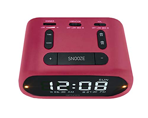 RIPTUNES Despertador digital alto com batedor de cama para pessoas com sono pesado para quarto, alar