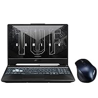 ASUS TUF Gaming A15, 15.6-inch (39.62 cms) FHD 144Hz, AMD Ryzen 5 4600H, 4GB NVIDIA GeForce GTX 1650, Gaming Laptop, FA506IHRB-HN079W + ASUS MW203 Wireless Silent Mouse (Blue)