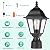 FOLKSMATE Dusk to Dawn Outdoor Post Lights, 2-Pack Waterproof Outside Post Lamps with Pier Mount, Exterior Pole Lantern with Clear Glass, Matte Black Post Light Fixture for Patio, Garden, Walkway
