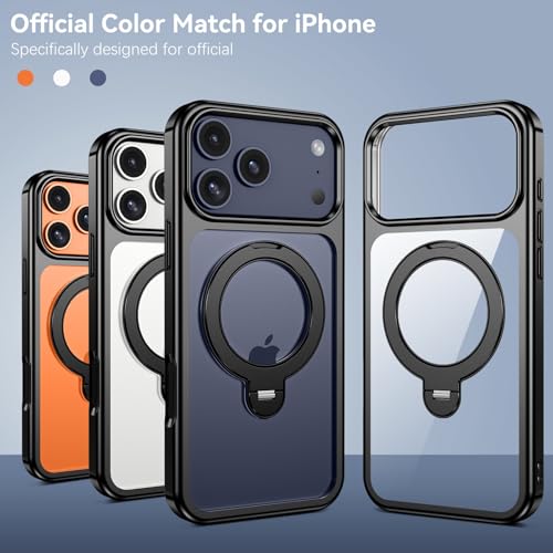 Coque pour iPhone 17 Pro Max antichoc résolvant le risque de chute avec son anneau rotatif stable - 4