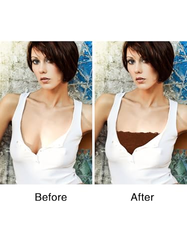 Image of Boao 3 Pieces Women's Floral Lace Tube Top Bandeau Strapless Bras Seamless Stretchy Chest Wrap