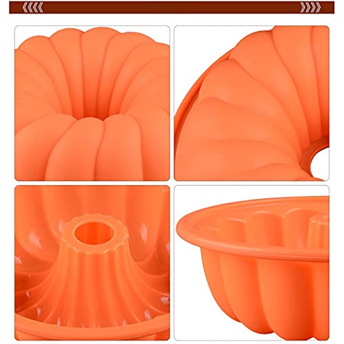 Pure Vie 9.5" Leak-Proof Nonstick Silicone Cake Mold Baking Pan Pastry Mould For Christmas Anniversary Birthday Cake, Loaf, Muffin, Brownie, Chocolate, Cheesecake, Tart, Pie, Flan, Bread, Jelly, Soap #TOP6