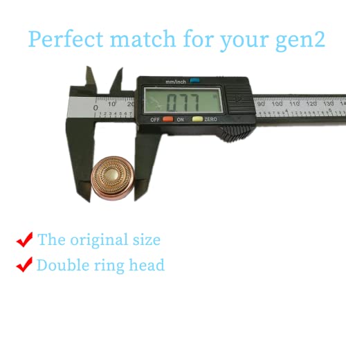 Facial Hair Remover Replacement Heads Generation 2 For Finishing Touch Flawless Facial Hair Removal Tool For Women,Double Halo Painless And Smooth As Seen On Tv, 18K Gold-Plated Rose Gold #TOP1