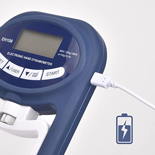 Electronic Hand Dynamometer Forearm Finger Power 198 Lbs / 90 Kgs, Gripping Strengthener For Sport, Home, School, Clinic Use Windsurfing Car Racks #TOP4