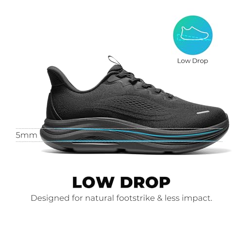ALLSWIFIT Men's Slip On Wide Toe Box Road Running Shoes,All Black,11 - image 9
