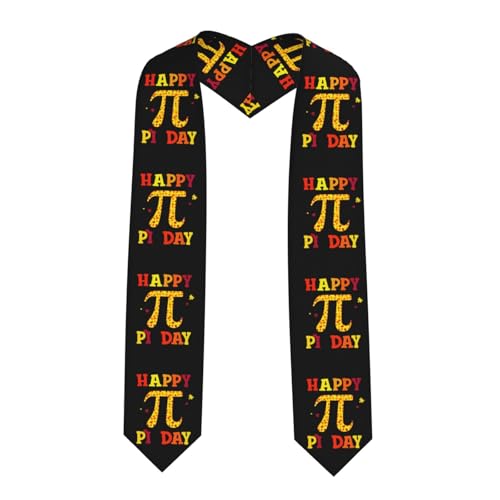 Image of KEOUiP Funny Mathematical Happy Pi Day Unisex Adult Graduation Shawl Stole Scarf College Graduation Stoles Academic Commencements Gift Sharp Corner