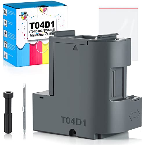 Poschink T04D1 T04D100 Ink Maintenance Box for ET-15000 ET-3750 ET-3760 WF-2860 ET-4760 ET-3850 ET-4850 XP-5100 ET-3710 ET-5150 ET-3830 ET-M1000 ST-3000 ET-M2170 Printers TO4D1 TO4D100 EWMB2 04D1