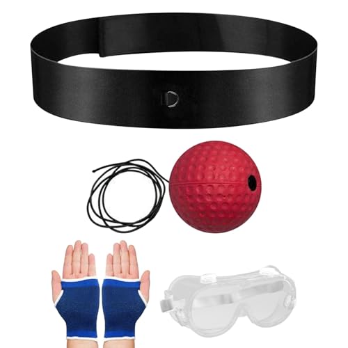 Boxing Reflex Ball - Boxing Training Ball | Training Ball Set | Boxing Reflex Headband Set | Boxing Ball with Headband Hand Eye Coordination | Punch Ball for Adult Kids Practice Reaction