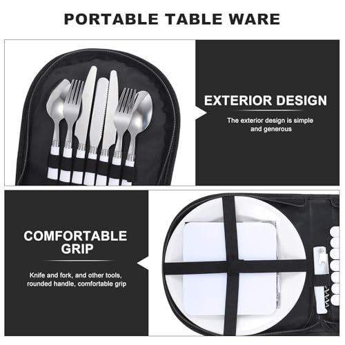 Set couverts camping réutilisable pour repas plein air - 4