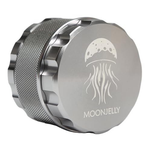 MOONJELLY 2.5" Grinder Mill | Quick-Turn Aluminum (Silver)