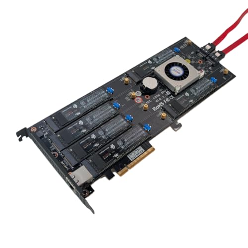 Areca ARC-1203-2N 2-Port Internal PCIe 2.0 x4 to M.2 NVMe Hardware RAID Adapter for RAID 0/1 JBOD