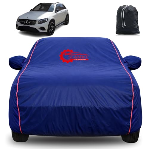 Image of 100% Waterproof Car Cover for Mercedes GLC-250 /220 | All-Weather, Dustproof & UV Protection | Heavy-Duty 3-Layer Fabric | Custom Fit with Mirror & Antenna Pocket | Navy Blue