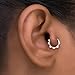 Septum Ring Clicker 16g, Minimalist 6mm Indian Lotus Nose Hoop, Handmade Piercing Jewelry by Umanative Design (Sterling Silver)