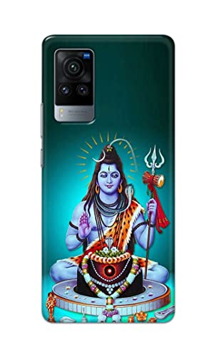 Image of Printed Hard Back Cover Case for Vivo X60 Pro Back Cover (Lord Shiva) -1803