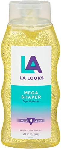 La Looks Gel #9 Mega Mega 20 Ounce (Yellow) (591ml) (6 Pack)