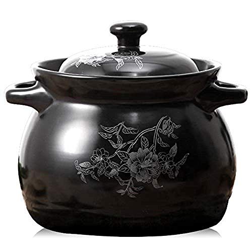 Cocotte en Terre Cuite Céramique 3,8 L Haute Température Marmite Facile à Nettoyer