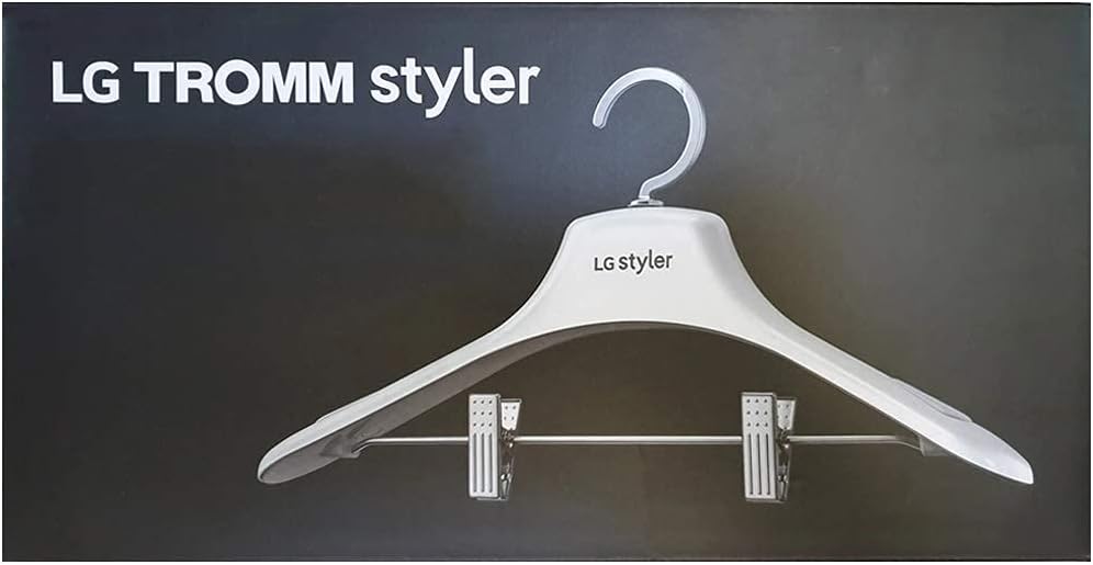 LG Styler Clothes Pants Shirts Suit Hanger Holder with Non-Slip Pad, Stainless Steel Clips and Hooks