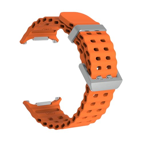Bracelet silicone Galaxy Watch 4 anti-irritation, ajustement parfait 44mm 40mm blanc rose