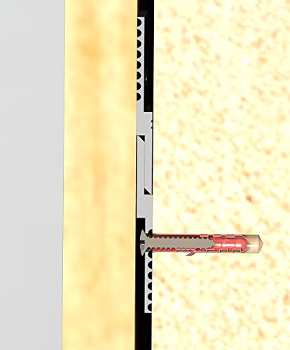 3' Z-Clip Aluminum, French Cleat Picture Hanger System, Light to Medium Duty (Bag of 1 Pair)