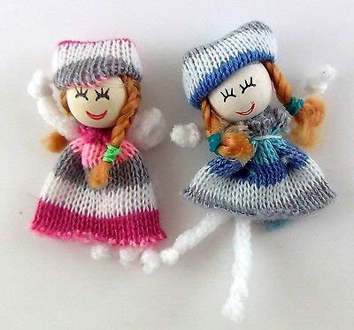 Dollhouse Miniature 1:12 Scale Cute Blue And Rose Dolls G7100 #TOP2